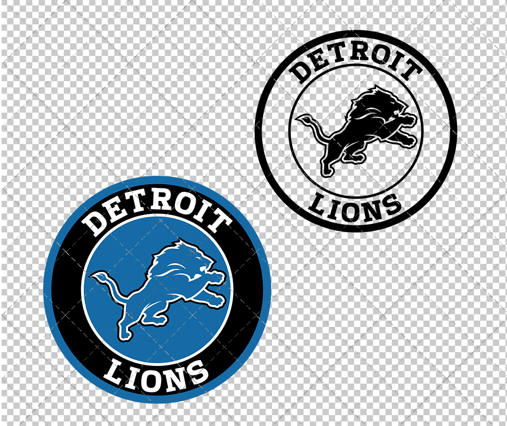 Detroit Lions Circle 2009, Svg, Dxf, Eps, Png - SvgShopArt