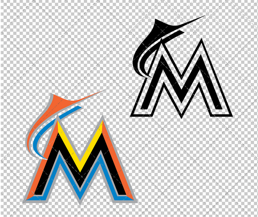 Miami Marlins Alternate 2012, Svg, Dxf, Eps, Png - SvgShopArt