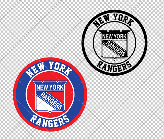 New York Rangers Circle 1999 002, Svg, Dxf, Eps, Png - SvgShopArt