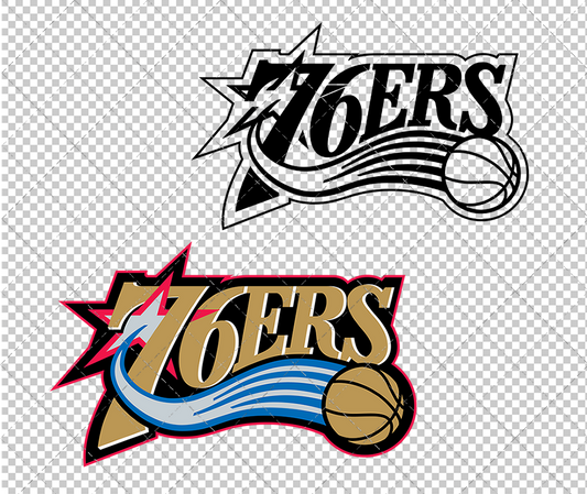 Philadelphia 76ers 1997, Svg, Dxf, Eps, Png - SvgShopArt