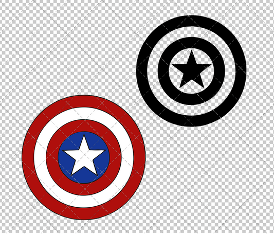 Captain America Logo, Svg, Dxf, Eps, Png - SvgShopArt