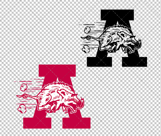 Arkansas Razorbacks Alternate 1938, Svg, Dxf, Eps, Png - SvgShopArt