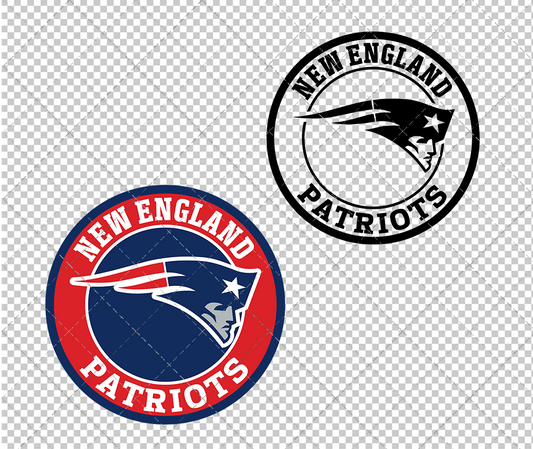 New England Patriots Circle 2000 002, Svg, Dxf, Eps, Png - SvgShopArt