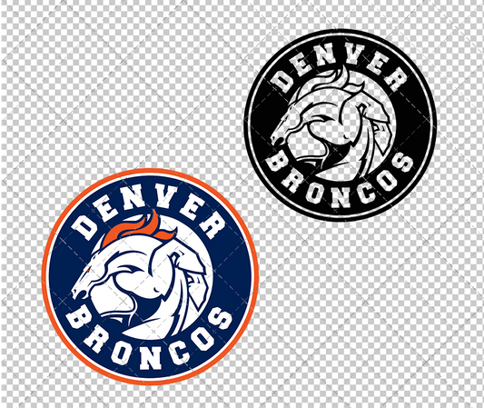 Denver Broncos Circle 1997 003, Svg, Dxf, Eps, Png - SvgShopArt