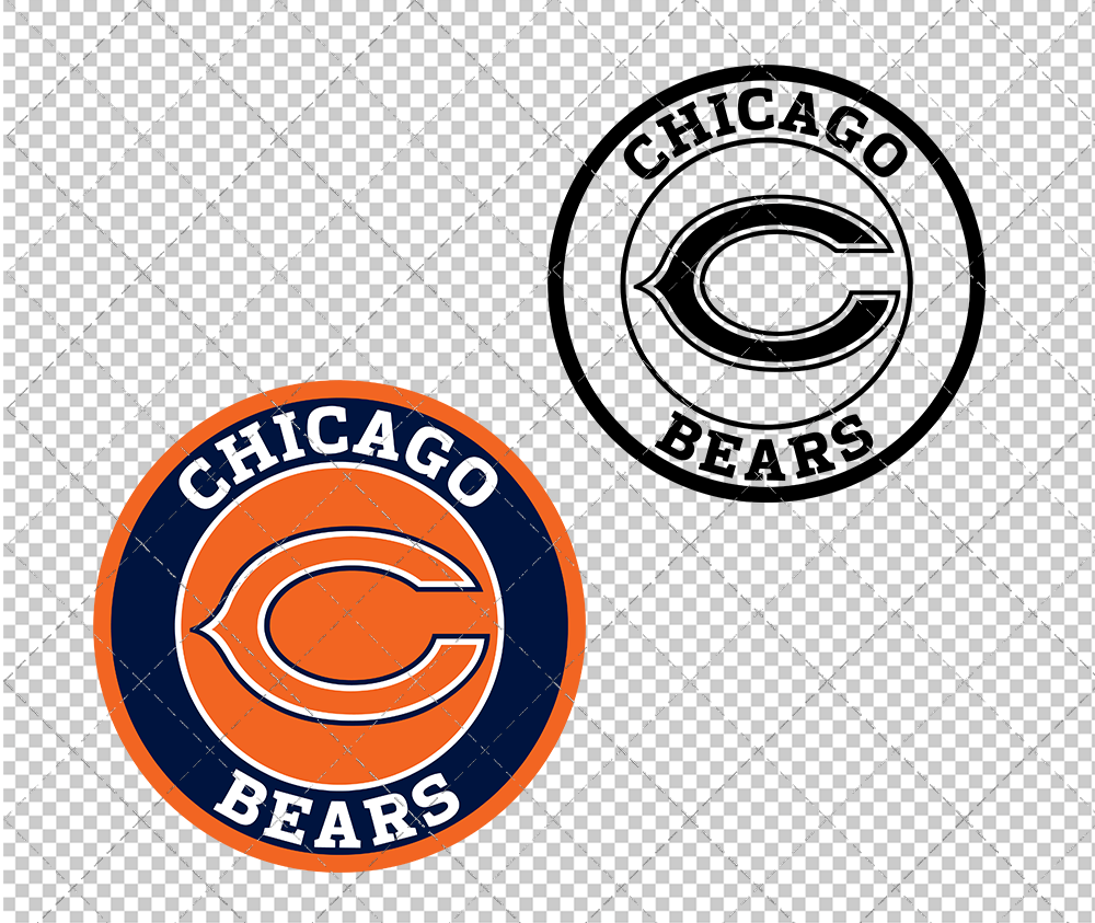 Chicago Bears Circle 2000, Svg, Dxf, Eps, Png - SvgShopArt