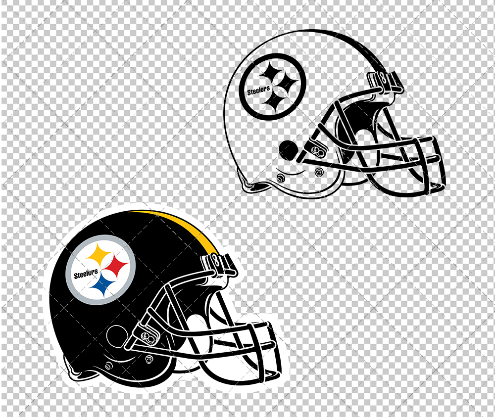 Pittsburgh Steelers Helmet 1988 002, Svg, Dxf, Eps, Png - SvgShopArt