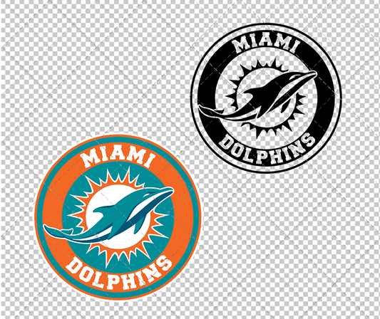 Miami Dolphins Circle 2018 002, Svg, Dxf, Eps, Png - SvgShopArt