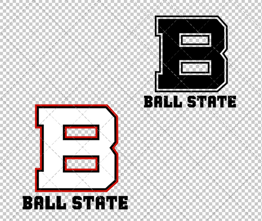 Ball State Cardinals Alternate 1990, Svg, Dxf, Eps, Png - SvgShopArt