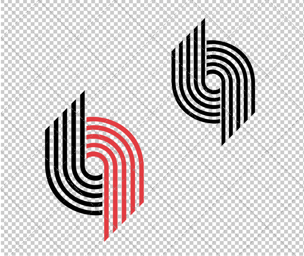 Portland Trail Blazers Alternate 1970, Svg, Dxf, Eps, Png - SvgShopArt