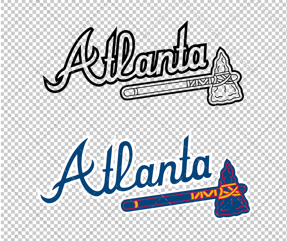 Atlanta Braves Jersey 2008, Svg, Dxf, Eps, Png - SvgShopArt