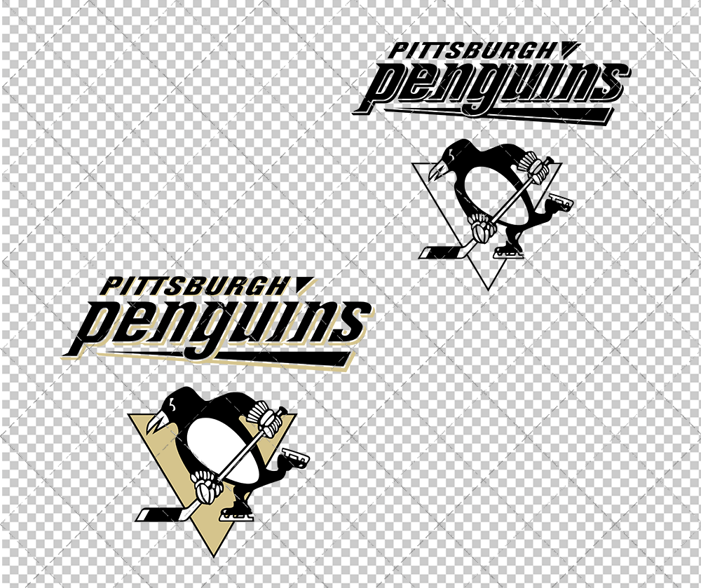 Pittsburgh Penguins Alternate 2002, Svg, Dxf, Eps, Png - SvgShopArt