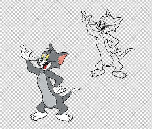 Tom - Tom and Jerry, Svg, Dxf, Eps, Png - SvgShopArt