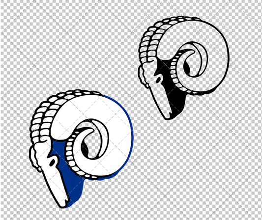 Los Angeles Rams 1946, Svg, Dxf, Eps, Png - SvgShopArt