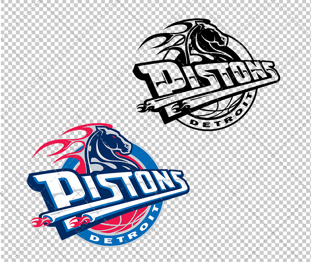 Detroit Pistons 2001, Svg, Dxf, Eps, Png - SvgShopArt