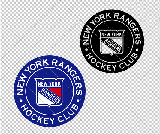 New York Rangers Circle 1999 005, Svg, Dxf, Eps, Png - SvgShopArt