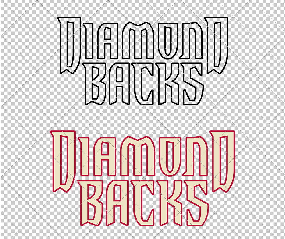 Arizona Diamondbacks Wordmark 2007 002, Svg, Dxf, Eps, Png - SvgShopArt