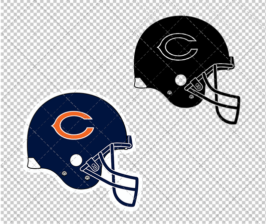 Chicago Bears Helmet 2000, Svg, Dxf, Eps, Png - SvgShopArt