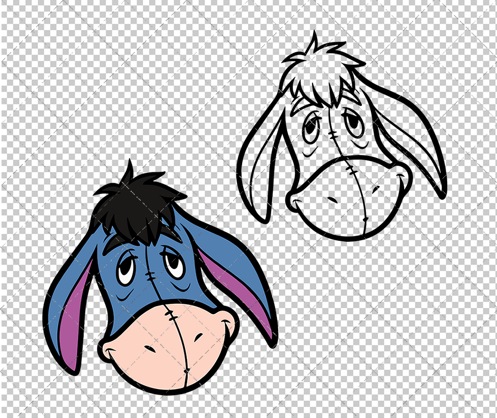 Eeyore - Winnie The Pooh 004, Svg, Dxf, Eps, Png - SvgShopArt