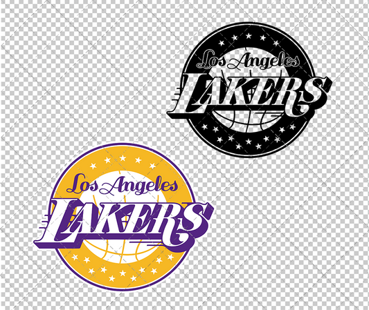 Los Angeles Lakers Circle 1999, Svg, Dxf, Eps, Png - SvgShopArt