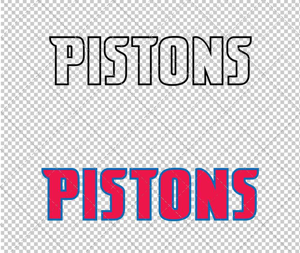 Detroit Pistons Wordmark 2005, Svg, Dxf, Eps, Png - SvgShopArt