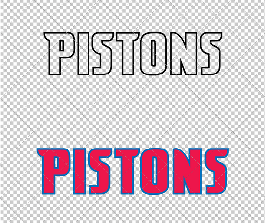 Detroit Pistons Wordmark 2005, Svg, Dxf, Eps, Png - SvgShopArt