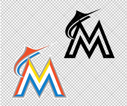 Miami Marlins 2017, Svg, Dxf, Eps, Png - SvgShopArt