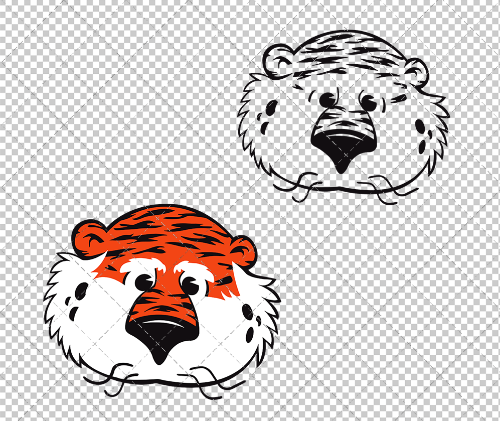 Auburn Tigers Mascot 2009, Svg, Dxf, Eps, Png - SvgShopart