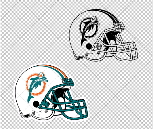 Miami Dolphins Helmet 1989 002, Svg, Dxf, Eps, Png - SvgShopArt