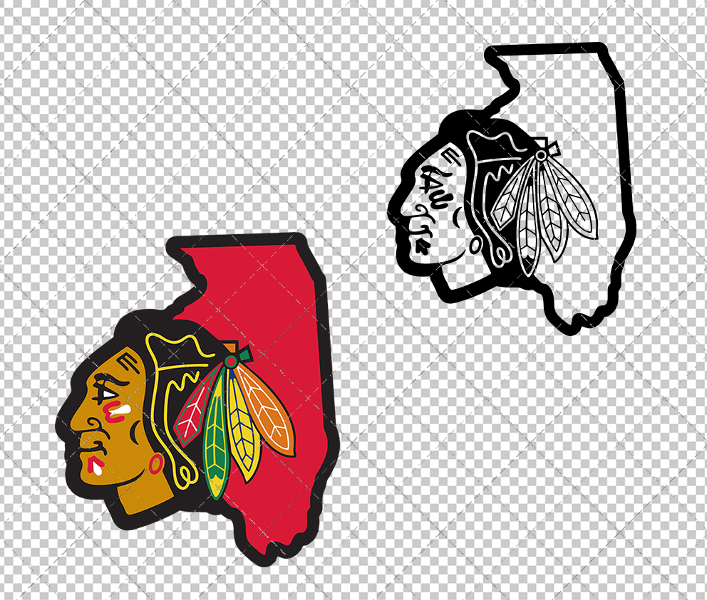 Chicago Blackhawks Concept 1999 002, Svg, Dxf, Eps, Png - SvgShopArt