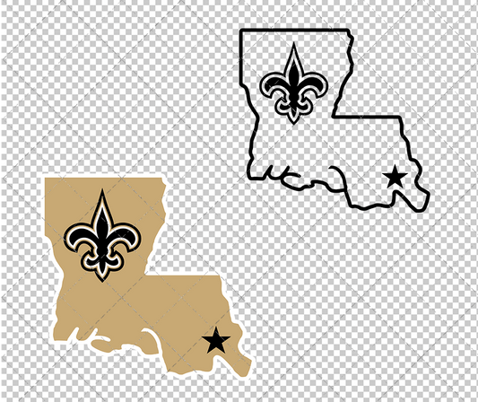 New Orleans Saints Alternate 2002 002, Svg, Dxf, Eps, Png - SvgShopArt