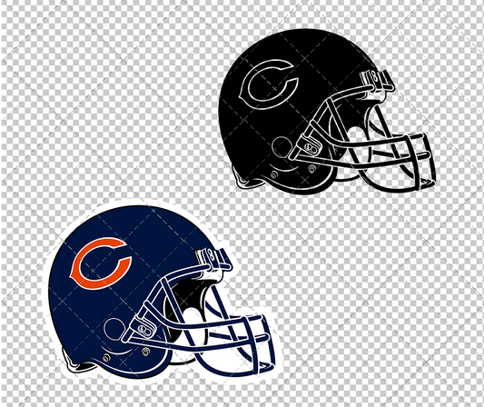 Chicago Bears Helmet 2002, Svg, Dxf, Eps, Png - SvgShopArt