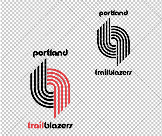 Portland Trail Blazers 1970, Svg, Dxf, Eps, Png - SvgShopArt