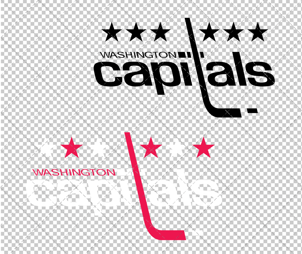 Washington Capitals Jersey 1985 002, Svg, Dxf, Eps, Png - SvgShopArt