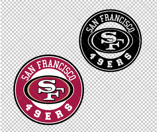 San Francisco 49Ers Circle 1996 003, Svg, Dxf, Eps, Png - SvgShopArt