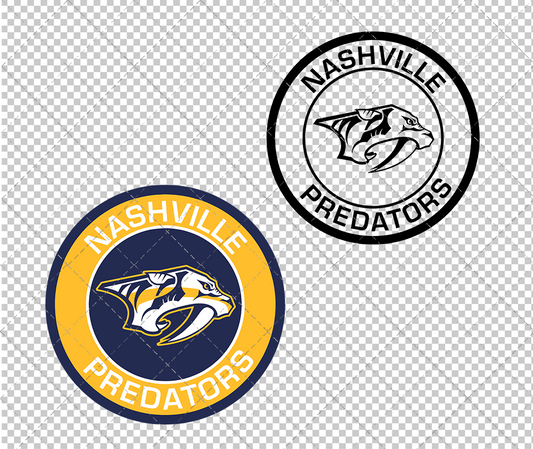 Nashville Predators Circle 2019 002, Svg, Dxf, Eps, Png - SvgShopArt