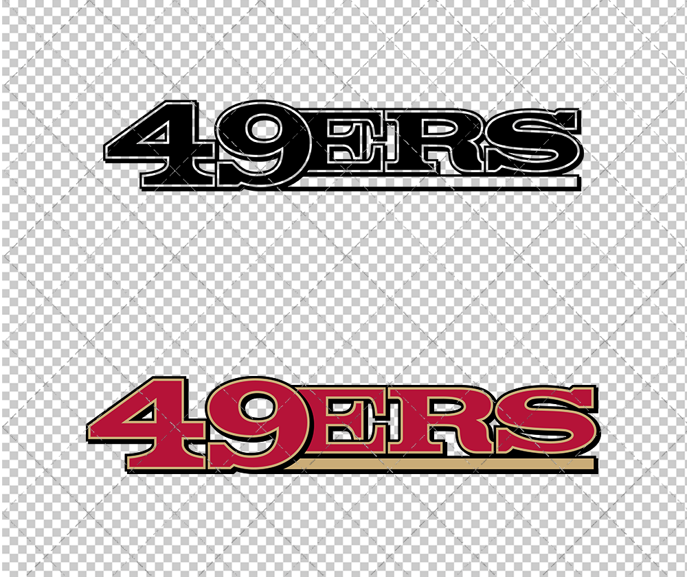 San Francisco 49ers Wordmark 2009, Svg, Dxf, Eps, Png - SvgShopArt