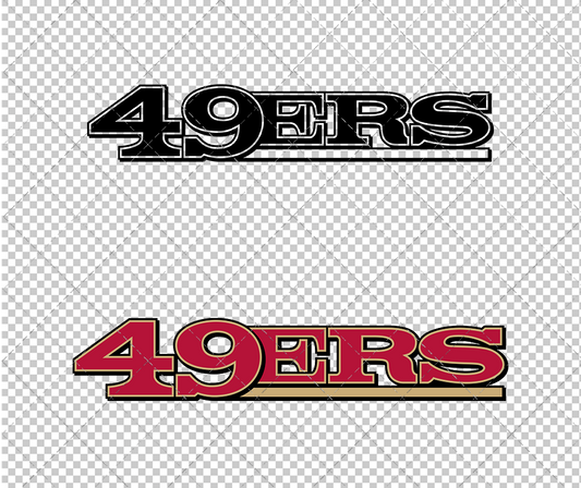 San Francisco 49ers Wordmark 2009, Svg, Dxf, Eps, Png - SvgShopArt