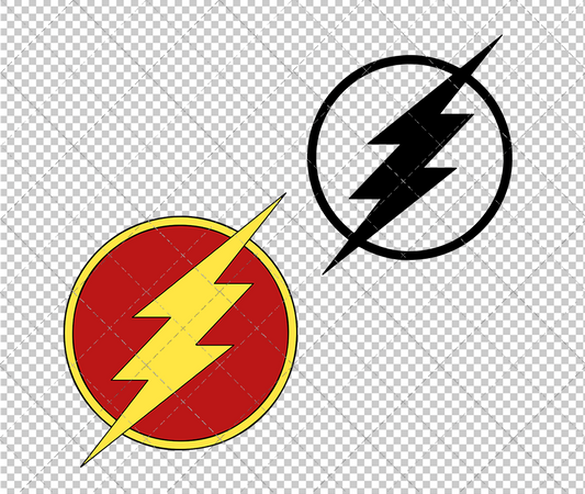 The Flash Logo, Svg, Dxf, Eps, Png - SvgShopArt