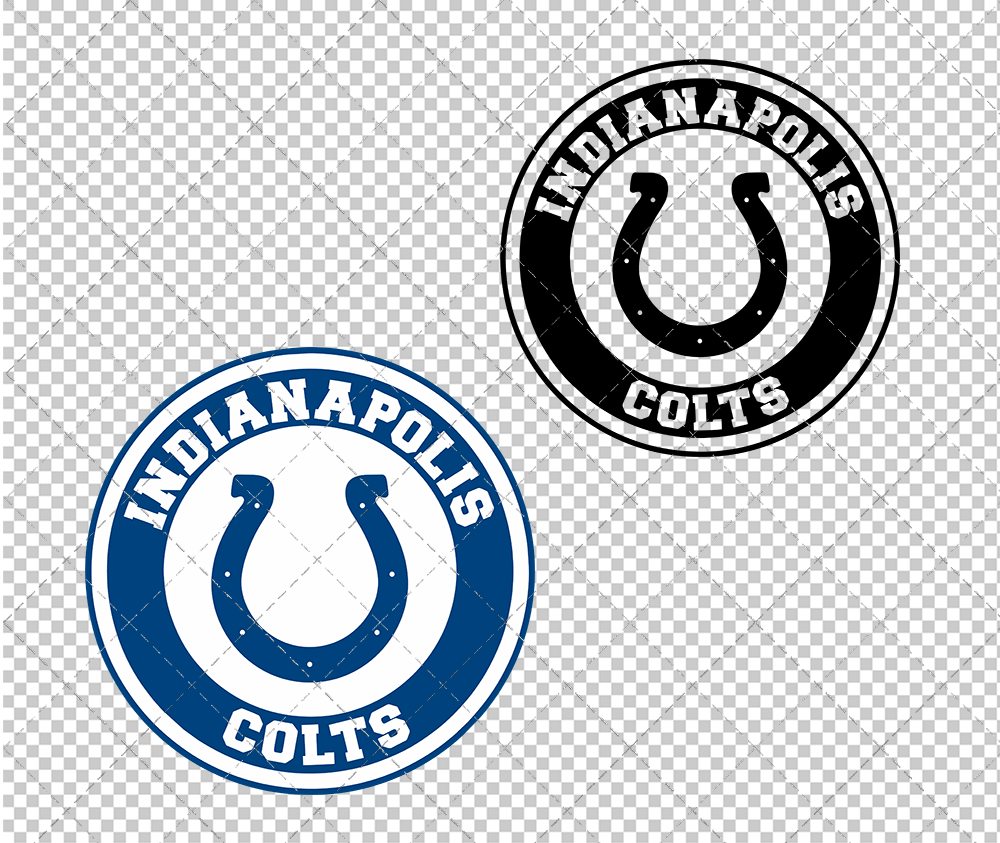 Indianapolis Colts Circle 2008 002, Svg, Dxf, Eps, Png - SvgShopArt