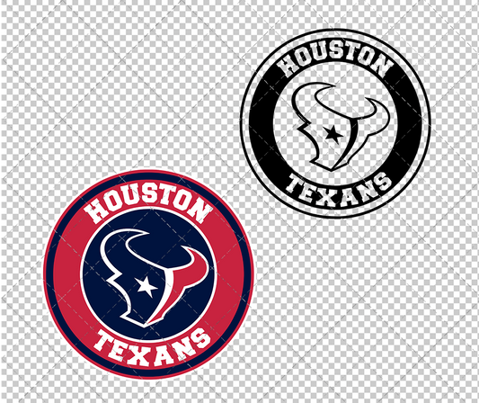 Houston Texans Circle 2002 003, Svg, Dxf, Eps, Png - SvgShopArt