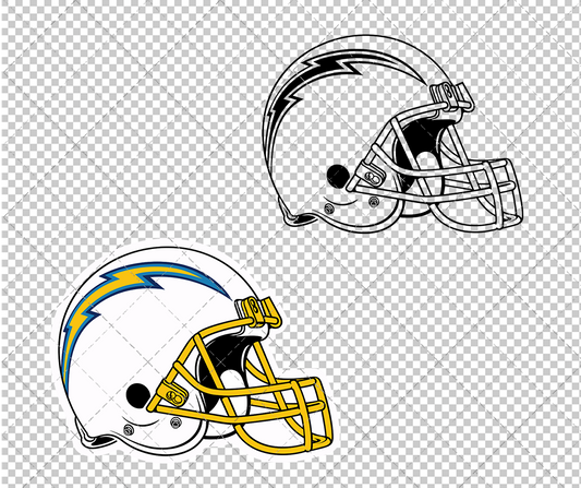 Los Angeles Chargers Helmet 2019 002, Svg, Dxf, Eps, Png - SvgShopArt