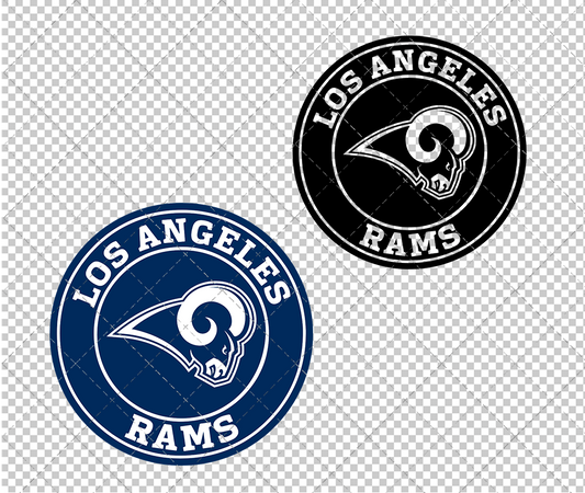 Los Angeles Rams Circle 2017, Svg, Dxf, Eps, Png - SvgShopArt