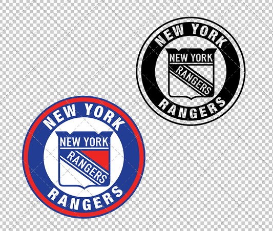 New York Rangers Circle 1999, Svg, Dxf, Eps, Png - SvgShopArt