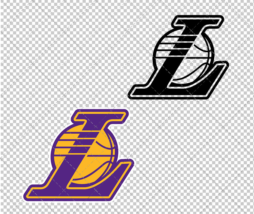 Los Angeles Lakers Alternate 2001, Svg, Dxf, Eps, Png - SvgShopArt