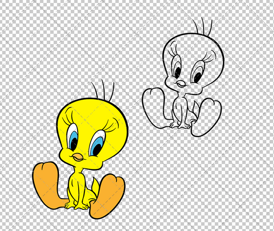 Tweety - Looney Tunes 002, Svg, Dxf, Eps, Png - SvgShopArt