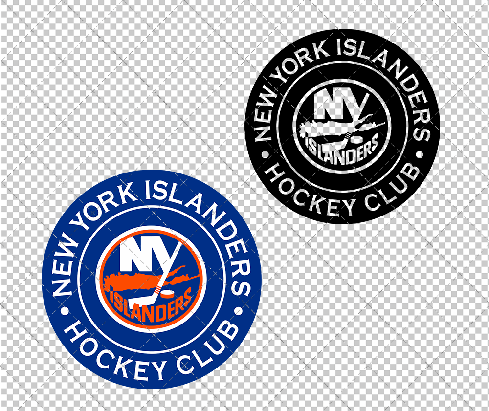 New York Islanders Circle 2017 002, Svg, Dxf, Eps, Png - SvgShopArt