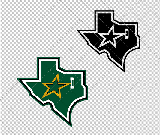 Dallas Stars Alternate 1999, Svg, Dxf, Eps, Png - SvgShopArt