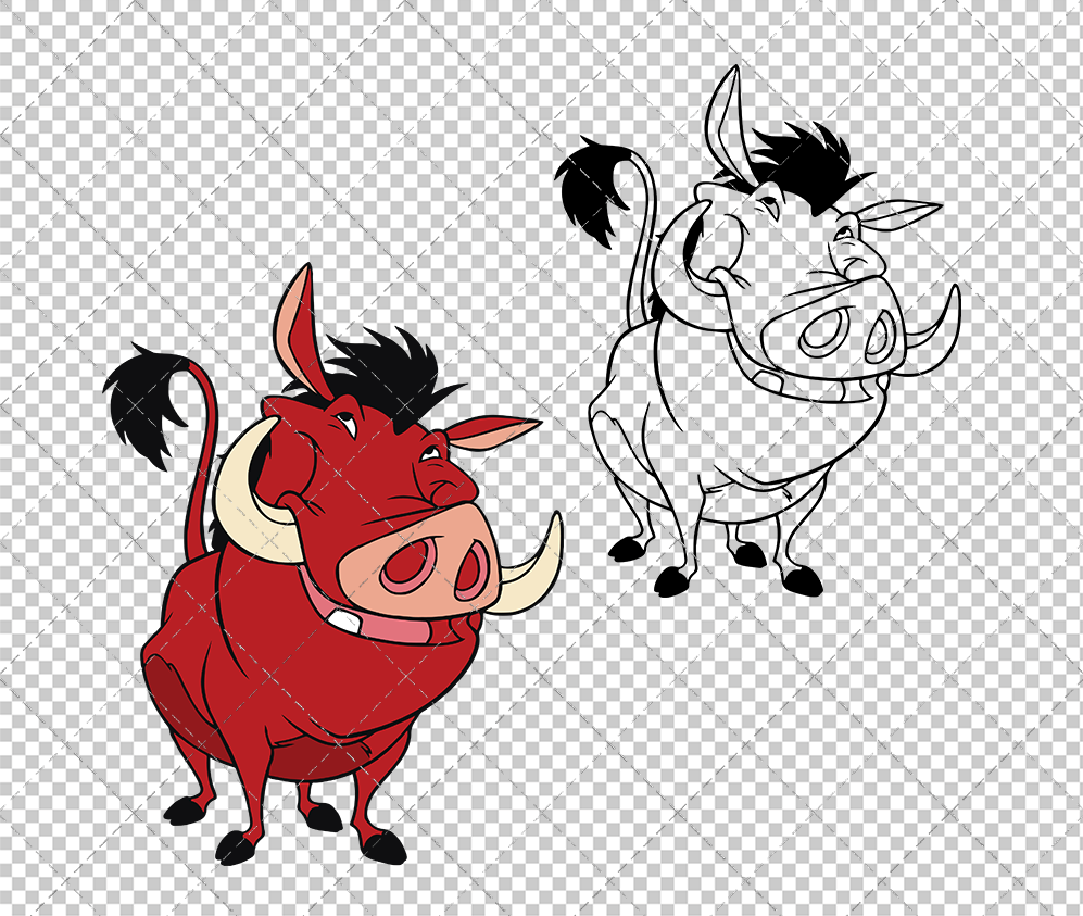 Pumbaa - The Lion King, Svg, Dxf, Eps, Png - SvgShopArt