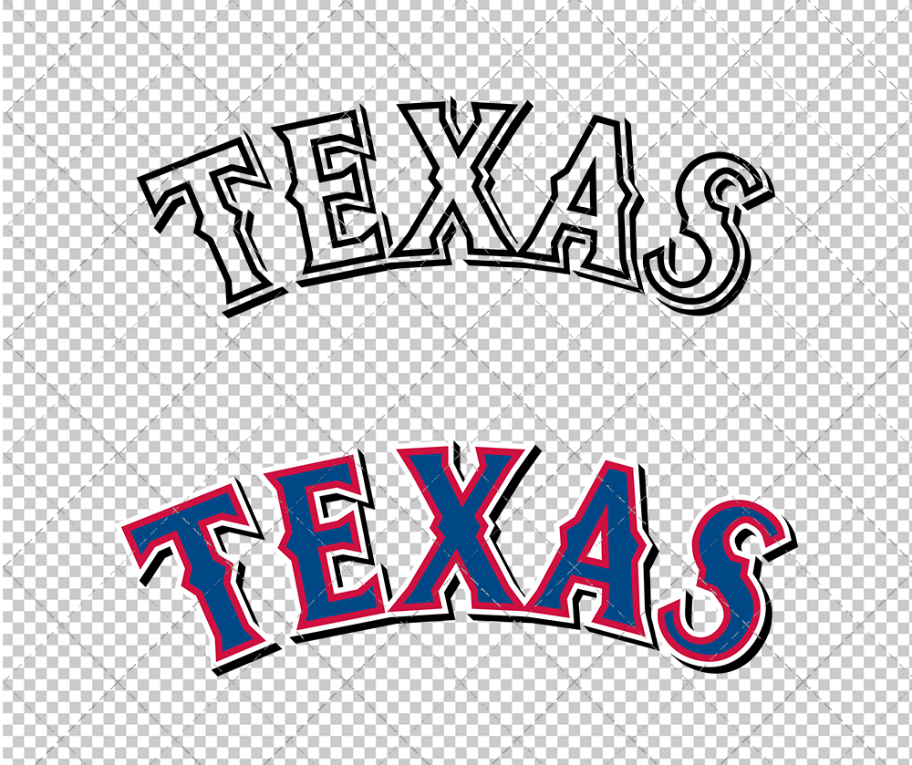 Texas Rangers Jersey 2001, Svg, Dxf, Eps, Png - SvgShopArt