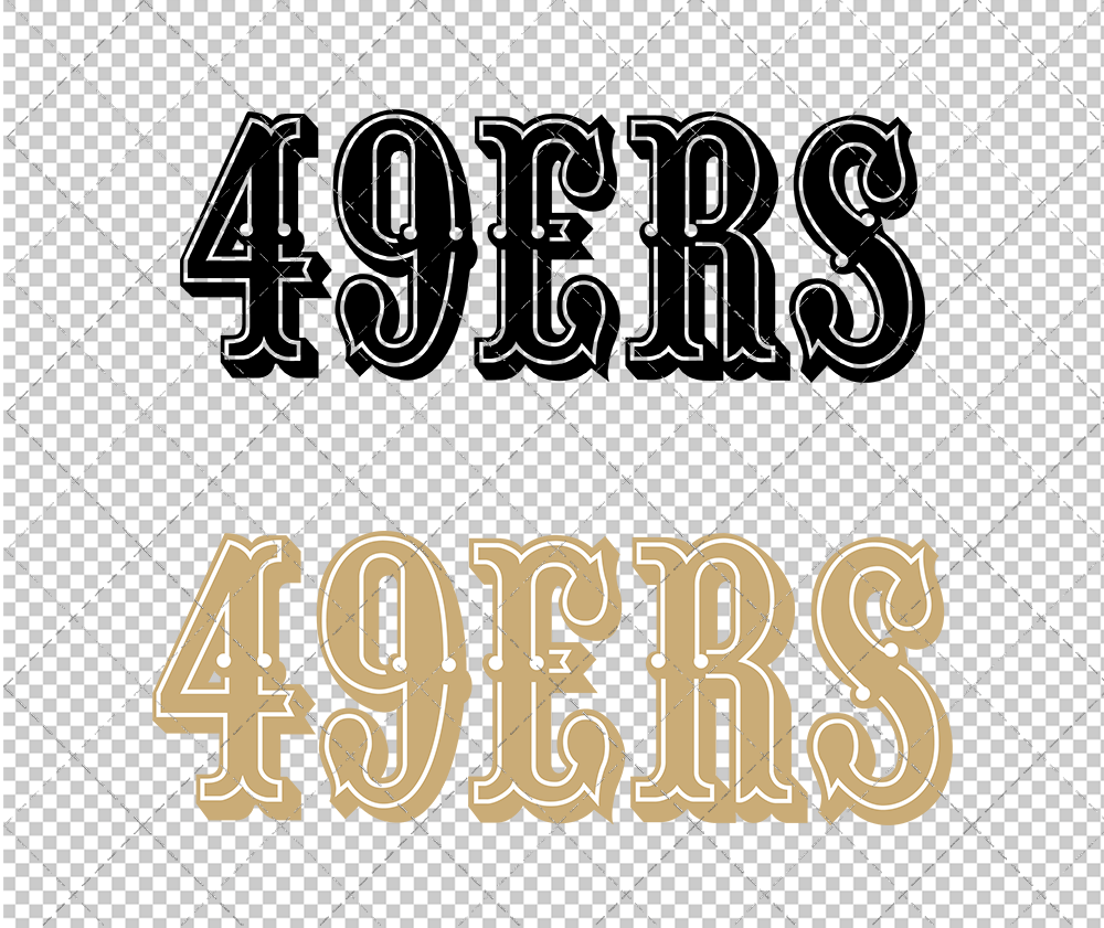 San Francisco 49ers Wordmark 1972 002, Svg, Dxf, Eps, Png - SvgShopArt